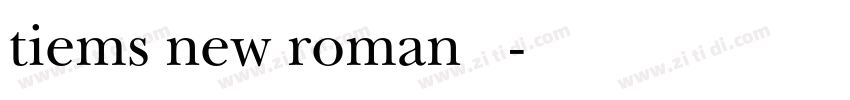 tiems new roman 斜体字体转换